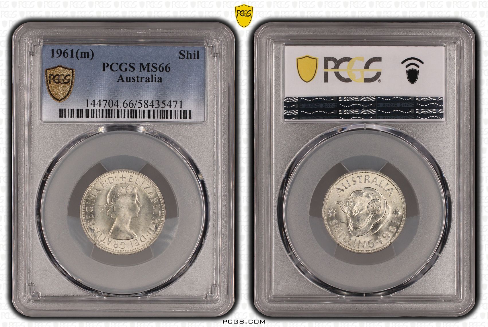 Shilling, 1961(m), PCGS MS66
