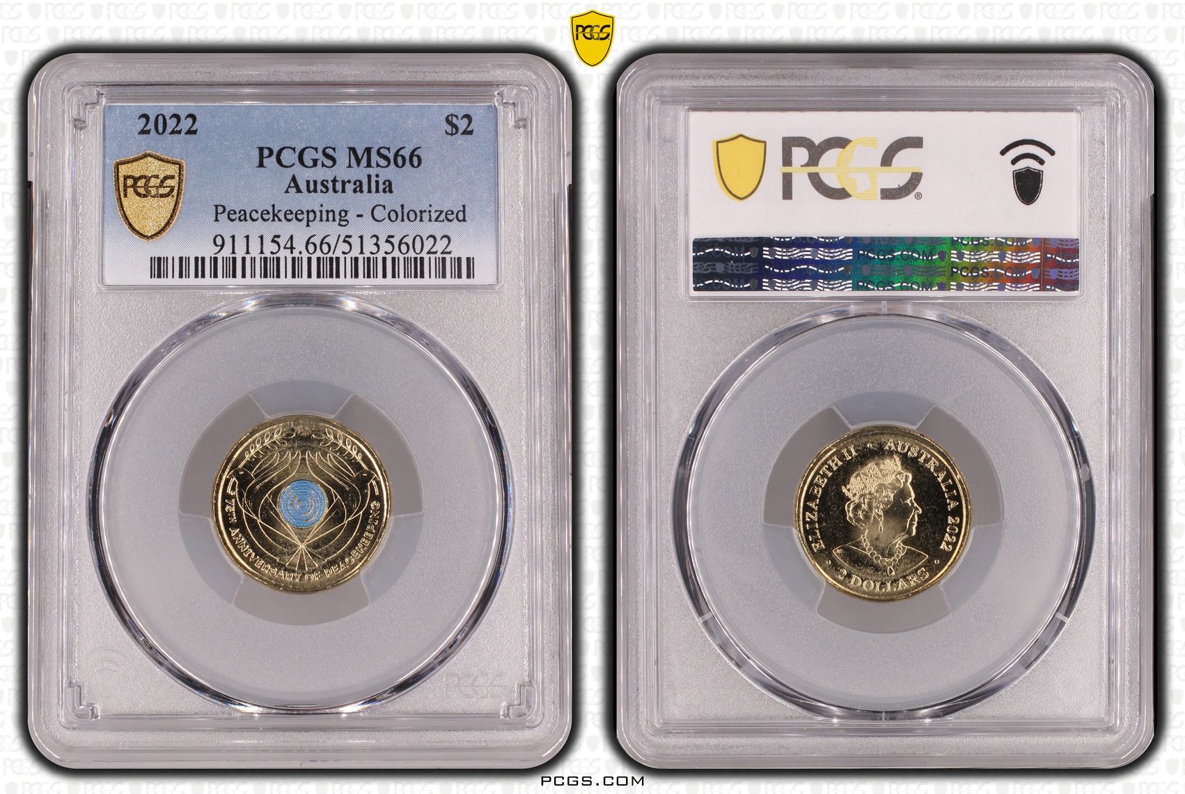 Peacekeeping - Colorized, Two Dollar, 2022, PCGS MS66