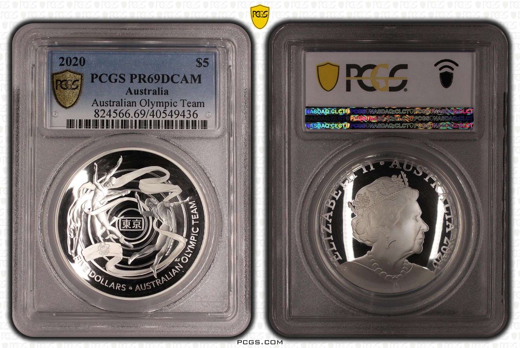 Australian Olympic Team , Five Dollar, 2020, PCGS PR69DCAM