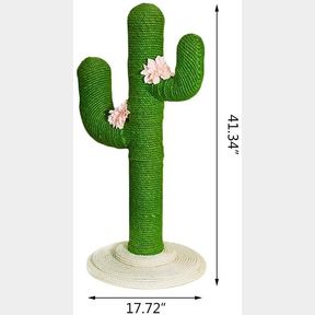 41" TALL CACTUS CAT TREE SCRATCHING POST SISAL ROPE LBCT006**