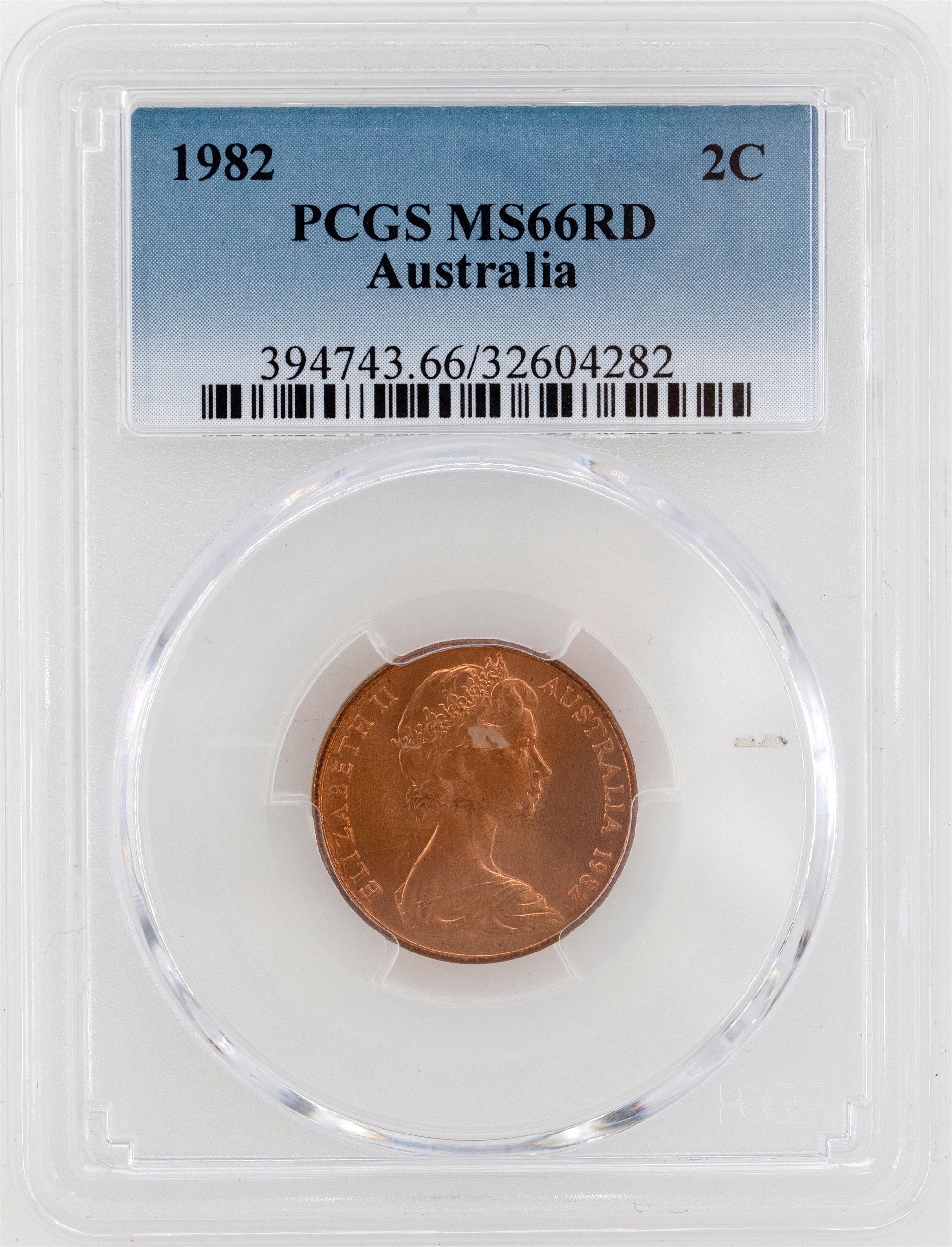 1982 Australia Two Cent, 2c PCGS - MS66RD -282