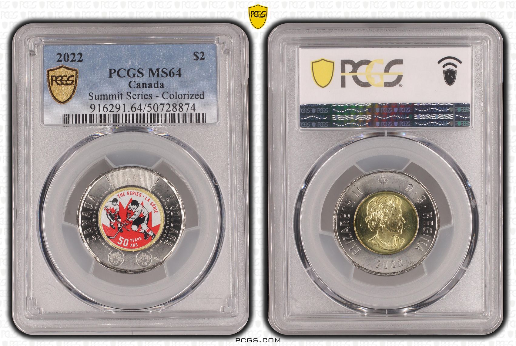 Canada, Summit Series - Colorized, Two Dollar, 2022, PCGS MS64