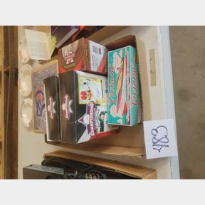 Vintage style toy boat and other sports collectibles