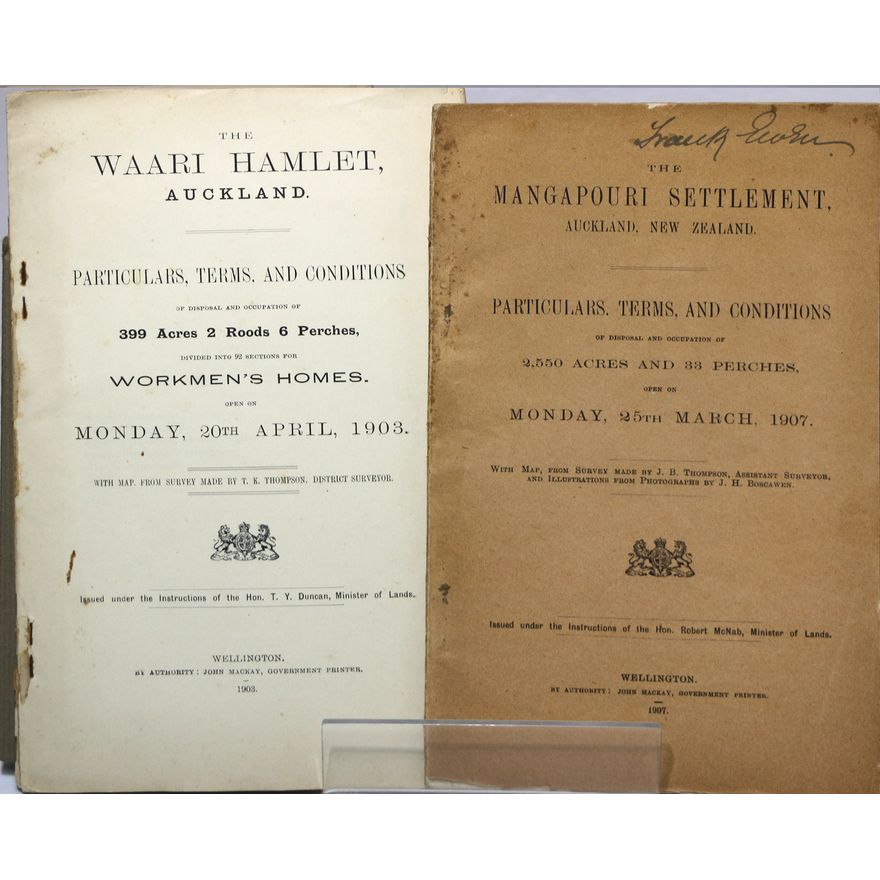DEPT OF LAND AND SURVEYS [2 Districts] - The Mangapouri Settlement