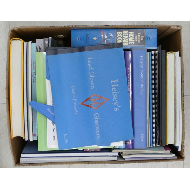 Box Depression Glassware Books etc.