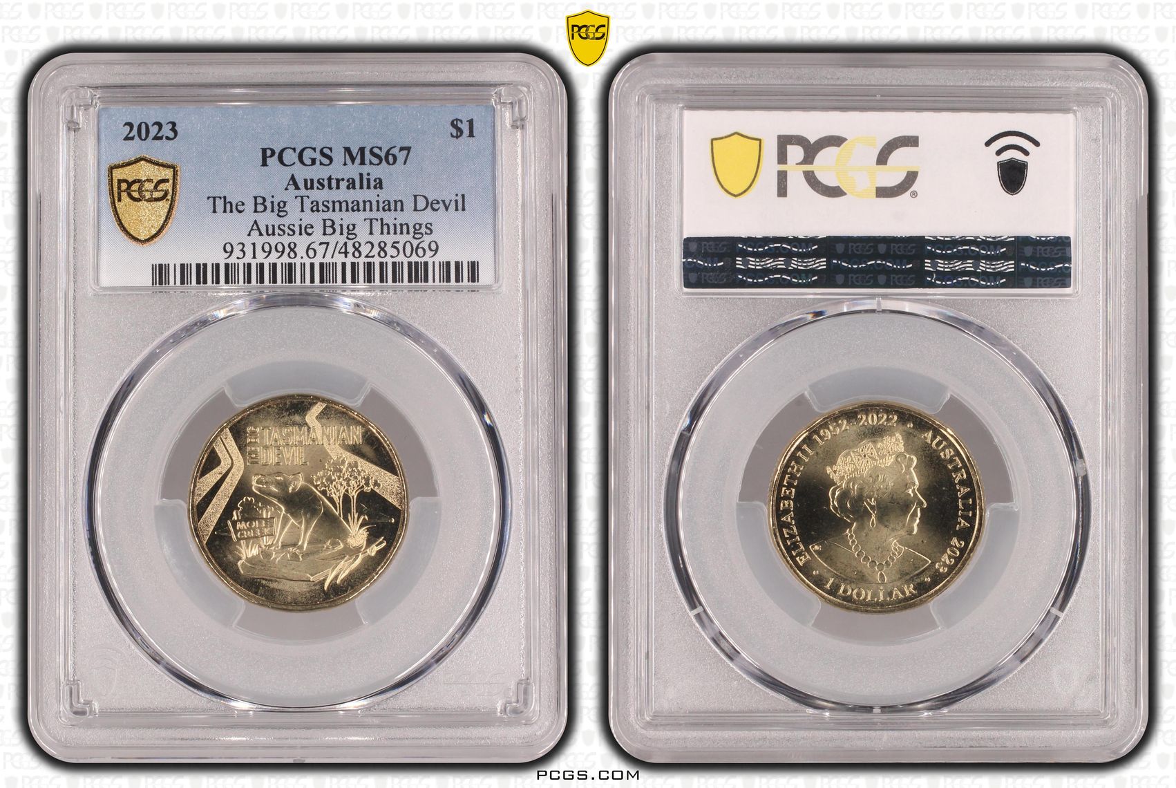 The Big Tasmanian Devil Aussie Big Things, One Dollar, 2023, PCGS MS67