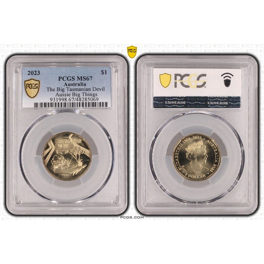 The Big Tasmanian Devil Aussie Big Things, One Dollar, 2023, PCGS MS67