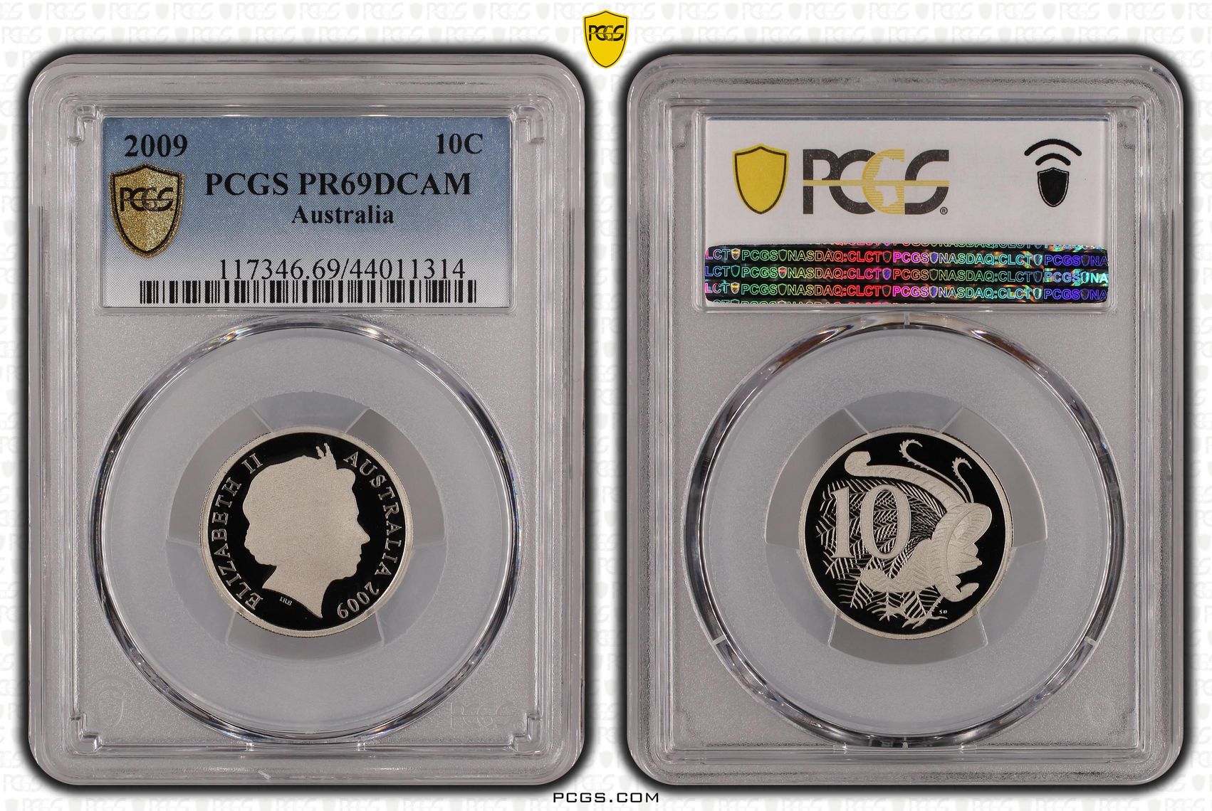 Ten Cent, 2009, Pcgs Pr69dcam