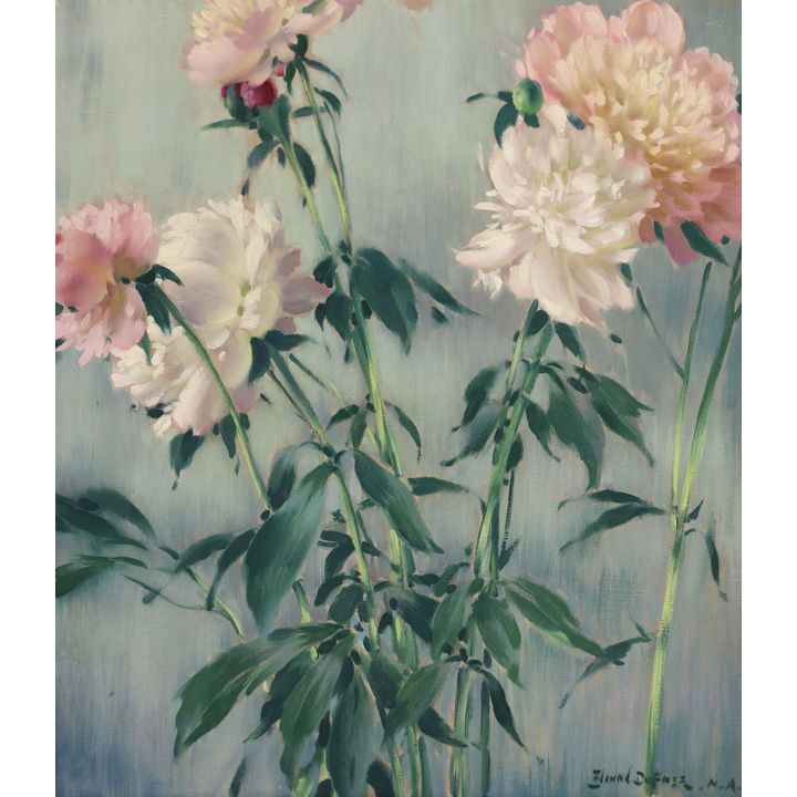 Edward Dufner ''Pink and White Flowers'' Oil