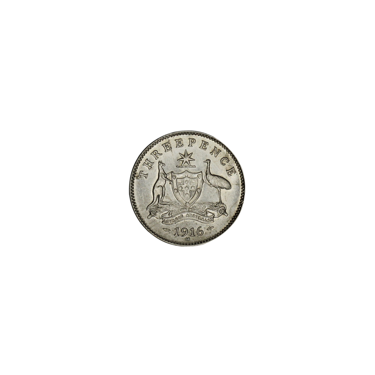 954. · George V, Threepence, 1916-M, aUNC