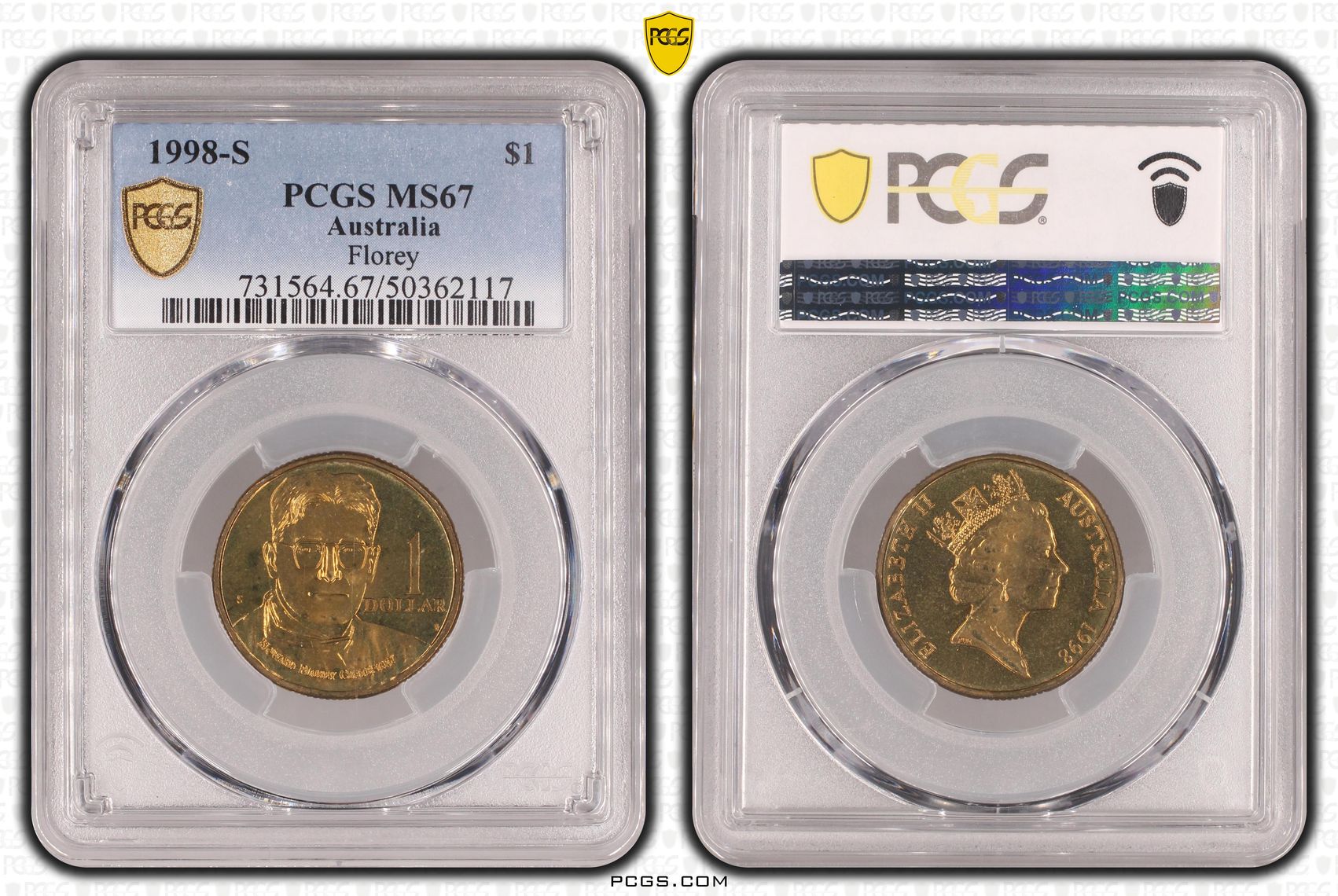 Florey , One Dollar, 1998-S, PCGS MS67