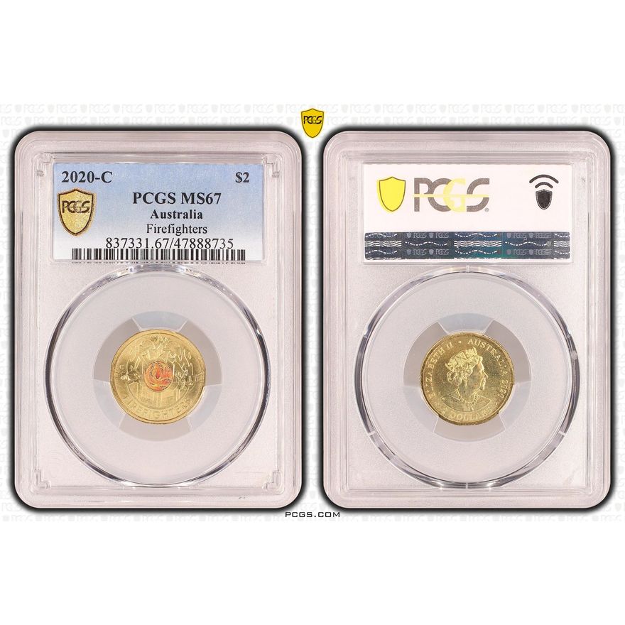 Firefighters, Two Dollar, 2020-C, PCGS MS 67