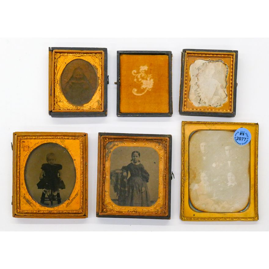 5pc Antique Daguerreotype & Ambrotype Photographs