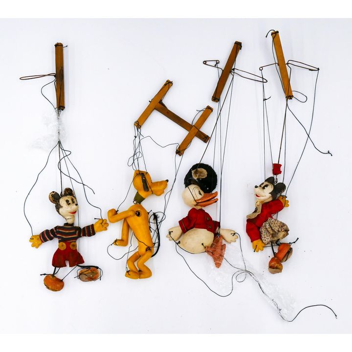Box 4pc 1930's Disney Character Marionettes