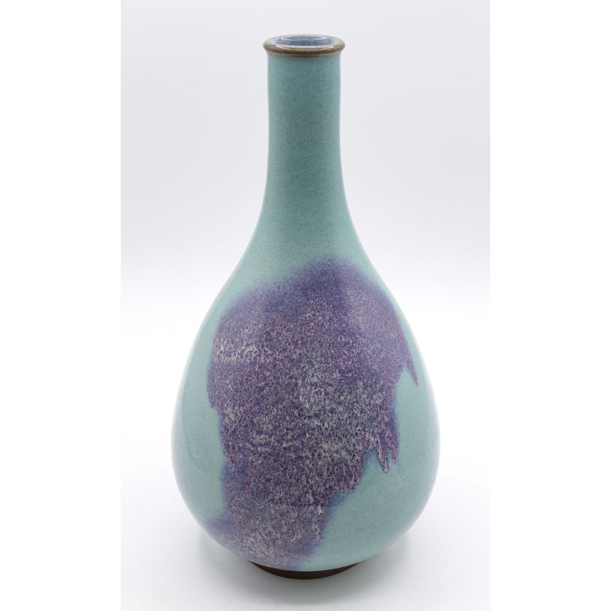 Chinese Junyao Ceramic Bottle Vase 11.5''
