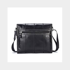 Casual Genuine Leather Cowhide Shoulder Bag Crossbody 380 - Black - Unisex - Bar 9900892674772- 51748/13656 SN B3 (S7)