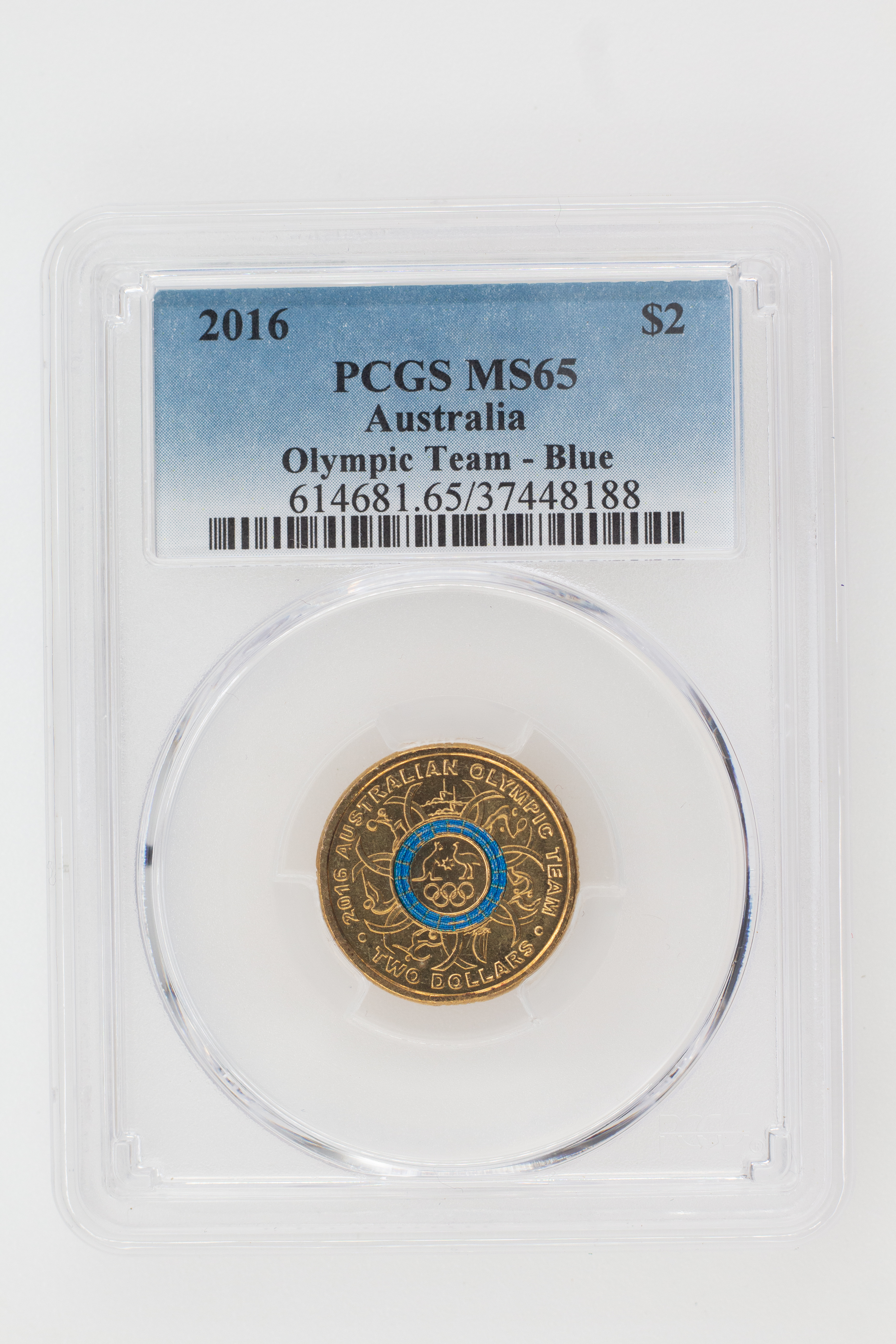 2016 Australia Two Dollar, $2 Olympic Team - Blue PCGS - MS65 -188