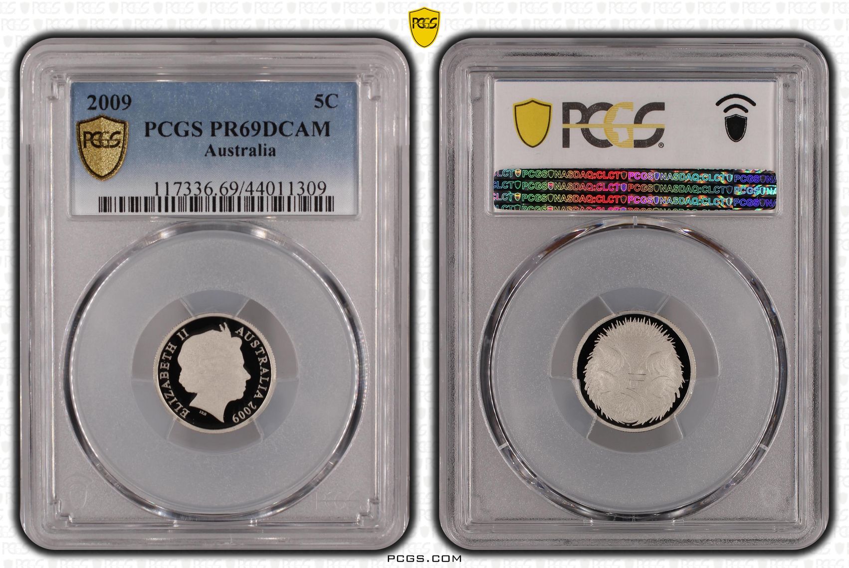 Elizabeth II, Five Cent, 2009, PCGS PR69DCAM
