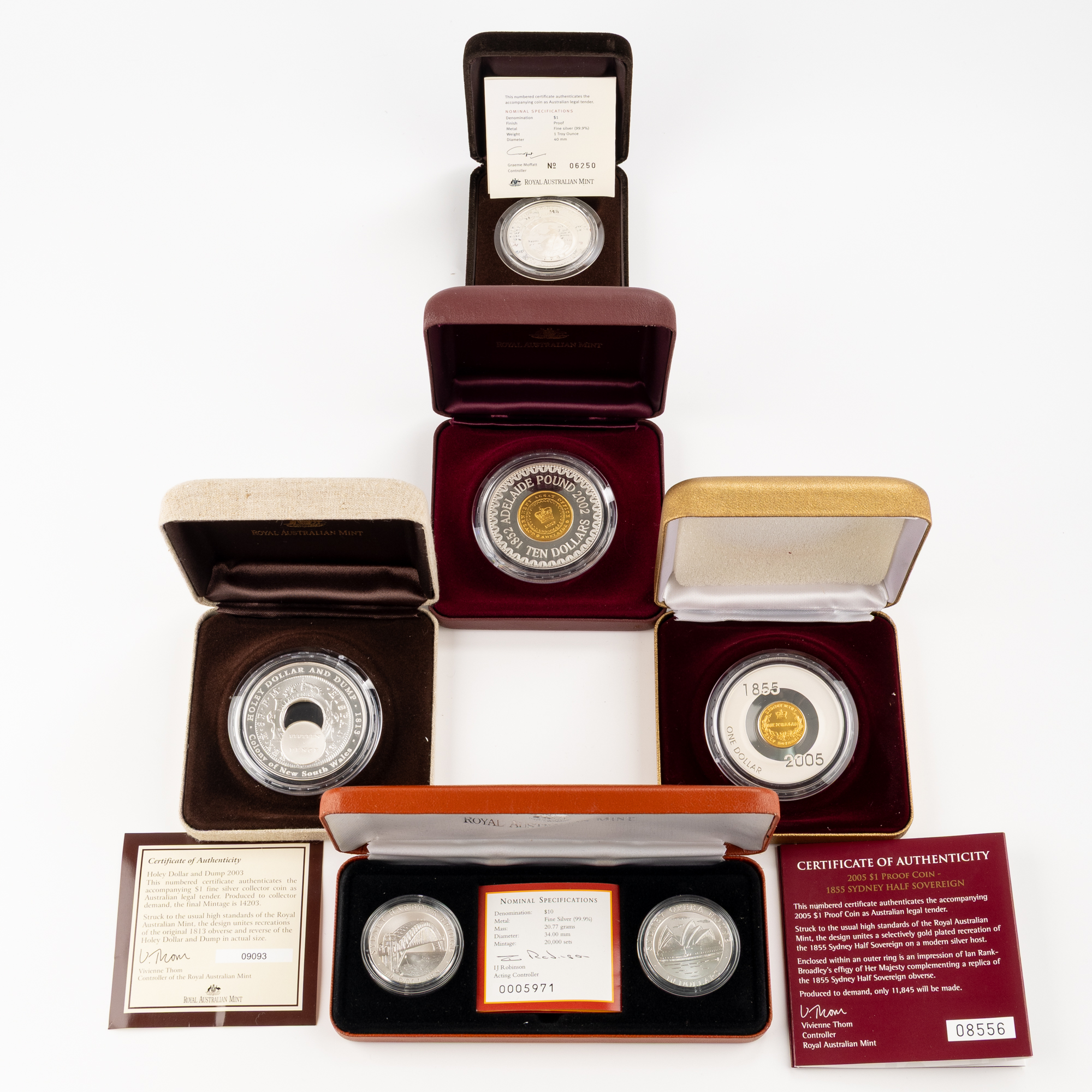 Elizabeth II, RAM - Proof Coins, Ten Dollars, 1997 - 2005, UNC - Proof