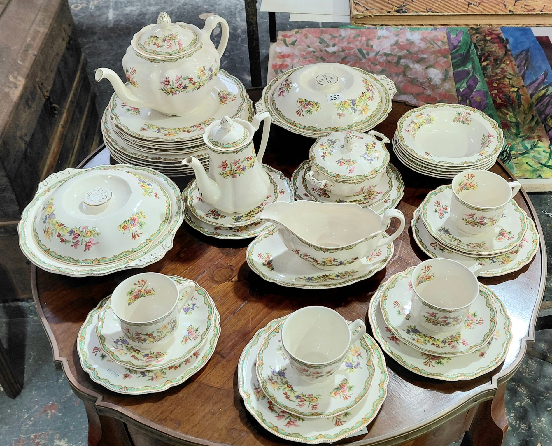 Old Staffordshire "Meadows Sweet" Dinner Set