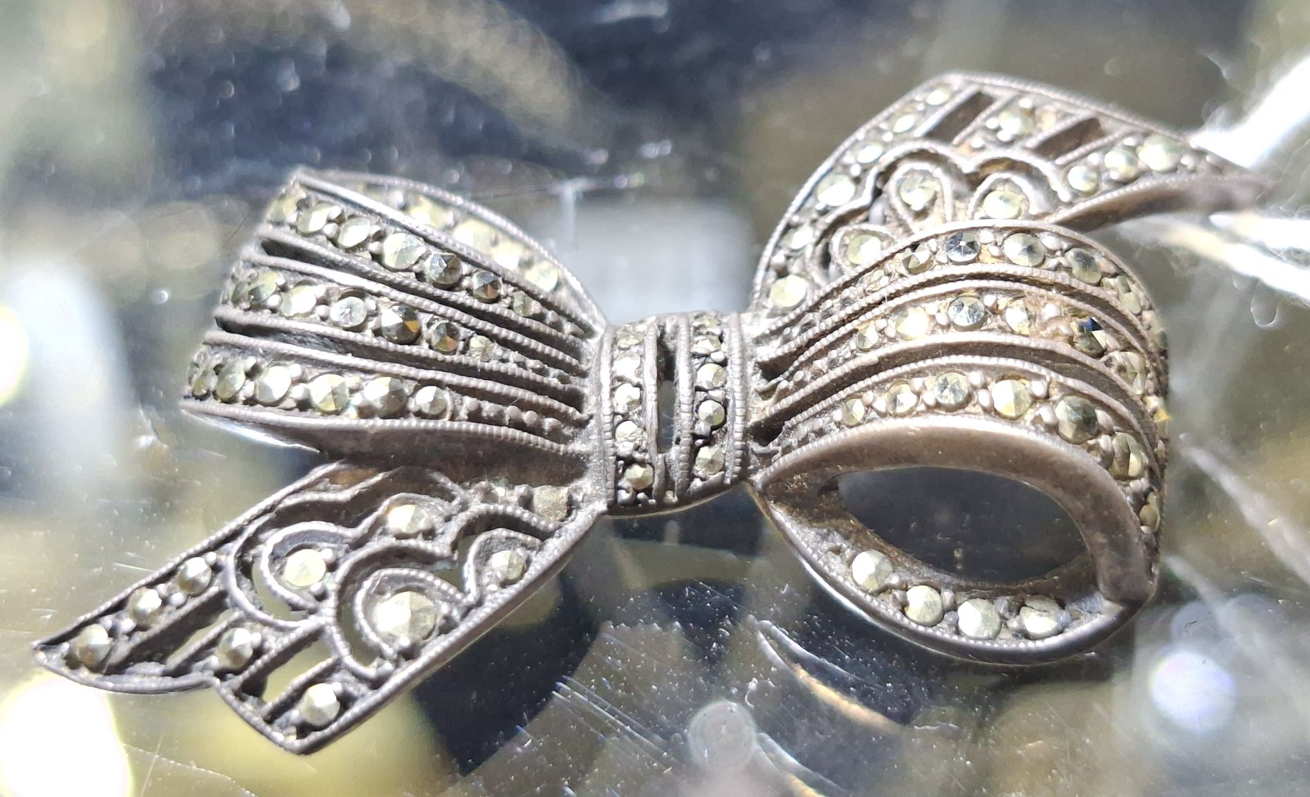 Sterling Silver Marcasite Brooch
