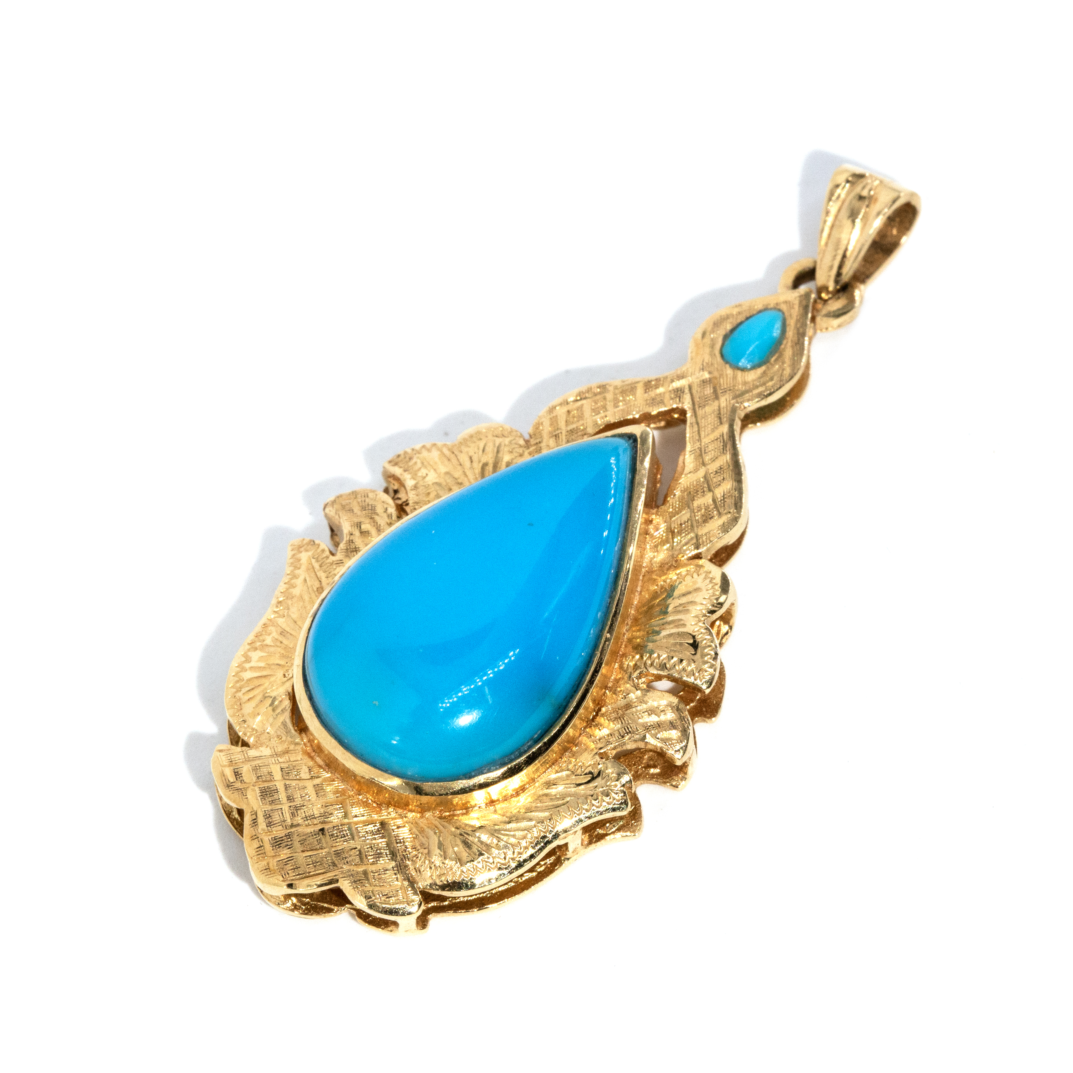 343 · Blue Stone 18 Carat Gold Pendant