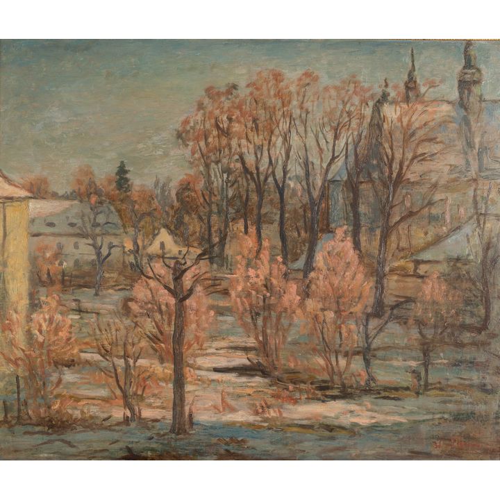 Władysław Lam | Widok na katedrę w Oliwie