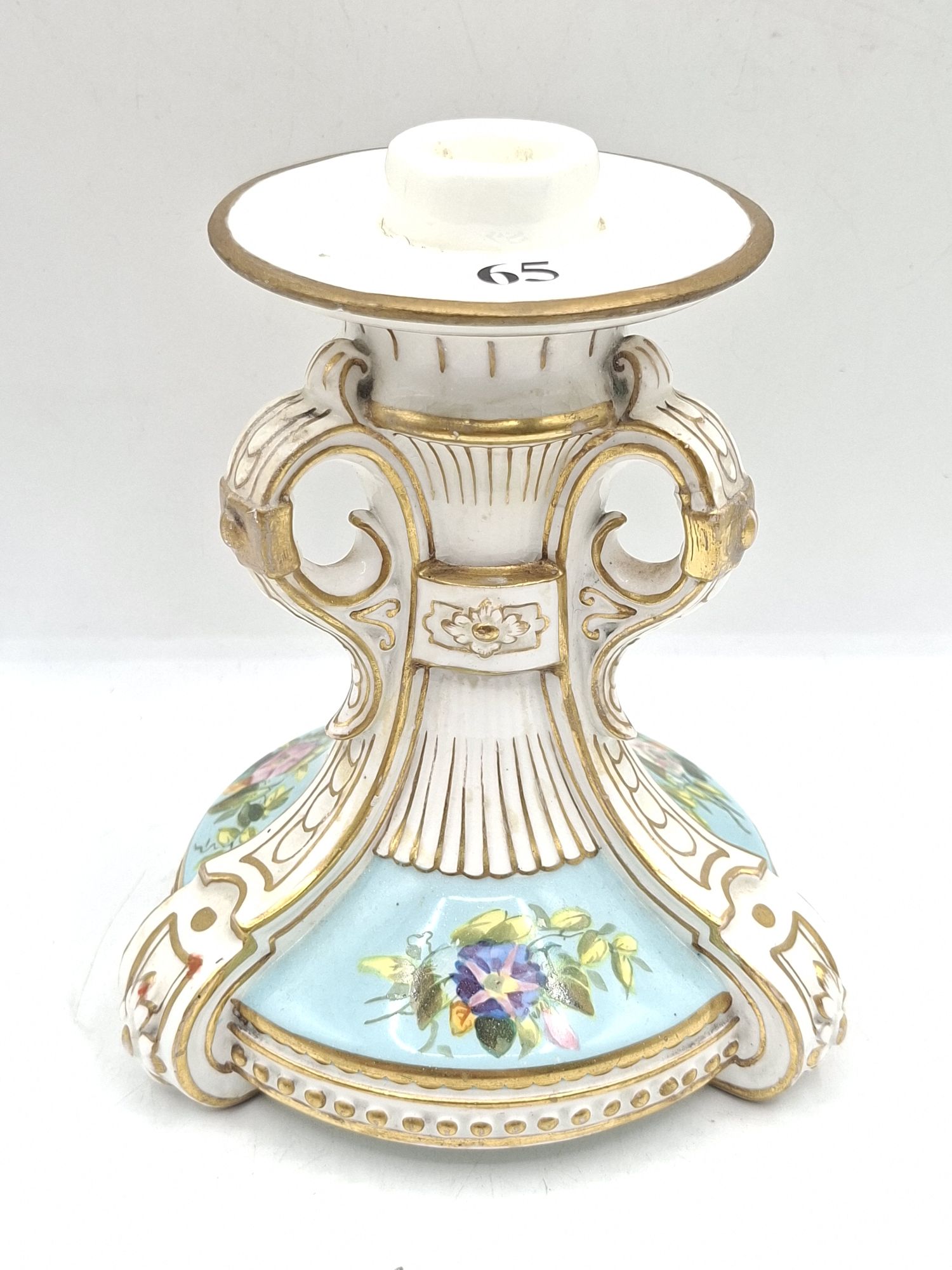 19th C. Porcelain Candlestick