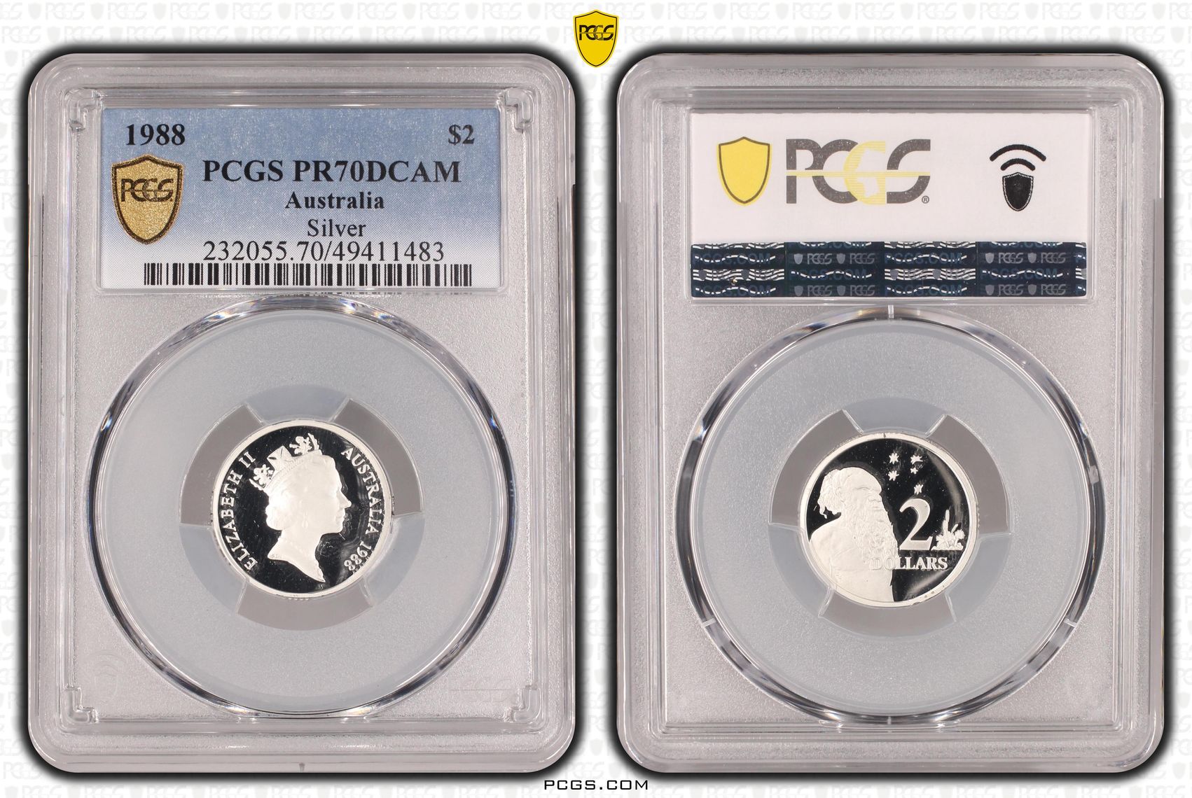 Silver POP 75/0, Two Dollar, 1988, PCGS PR70DCAM