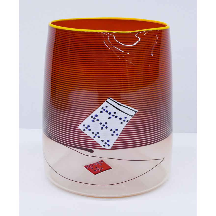 Dale Chihuly ''Red Blanket Cylinder'' 2000 Glass
