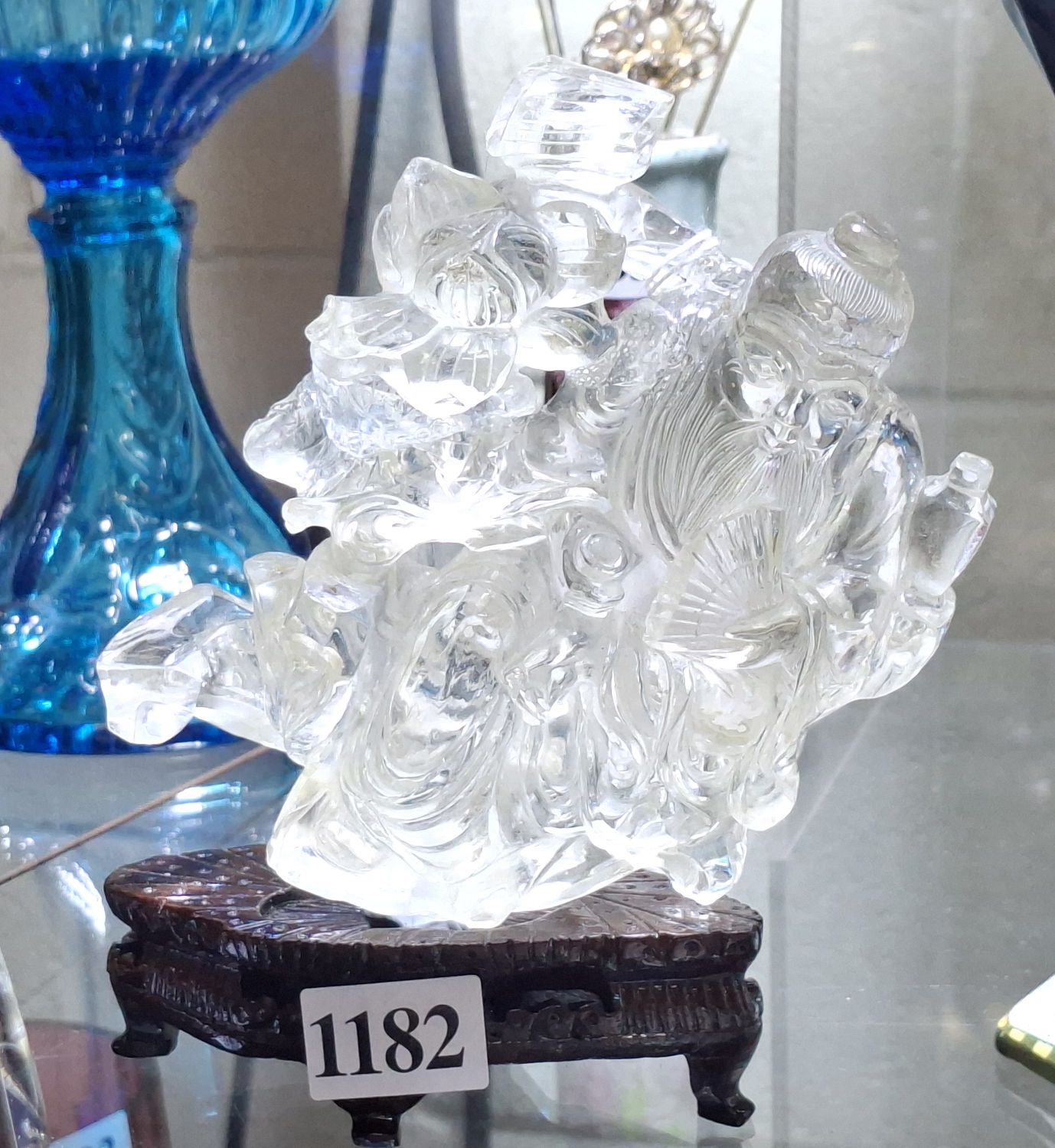 1182 · CHINESE ROCK CRYSTAL CARVING
