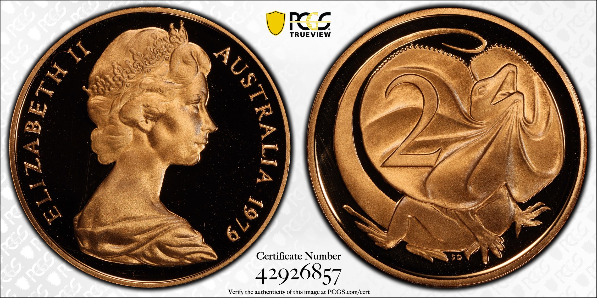 Two Cent, 1979, Pcgs Pr69dcam