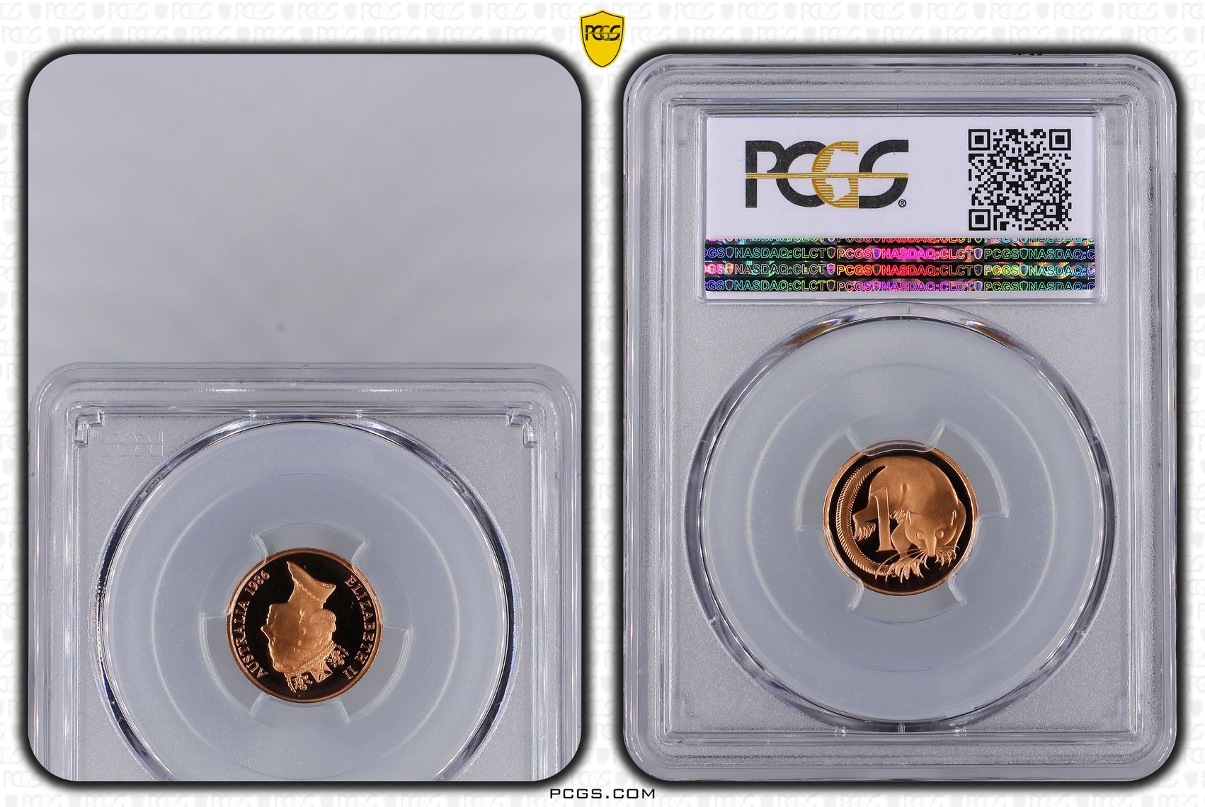 Elizabeth II, One Cent, 1986, PCGS PR69DCAM