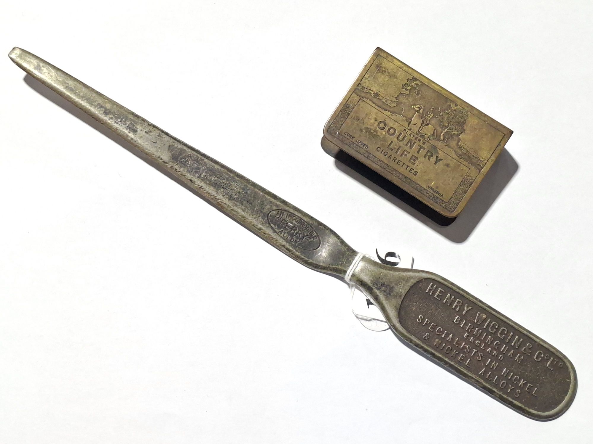 MATCHBOX COVER AND LETTER KNIFE