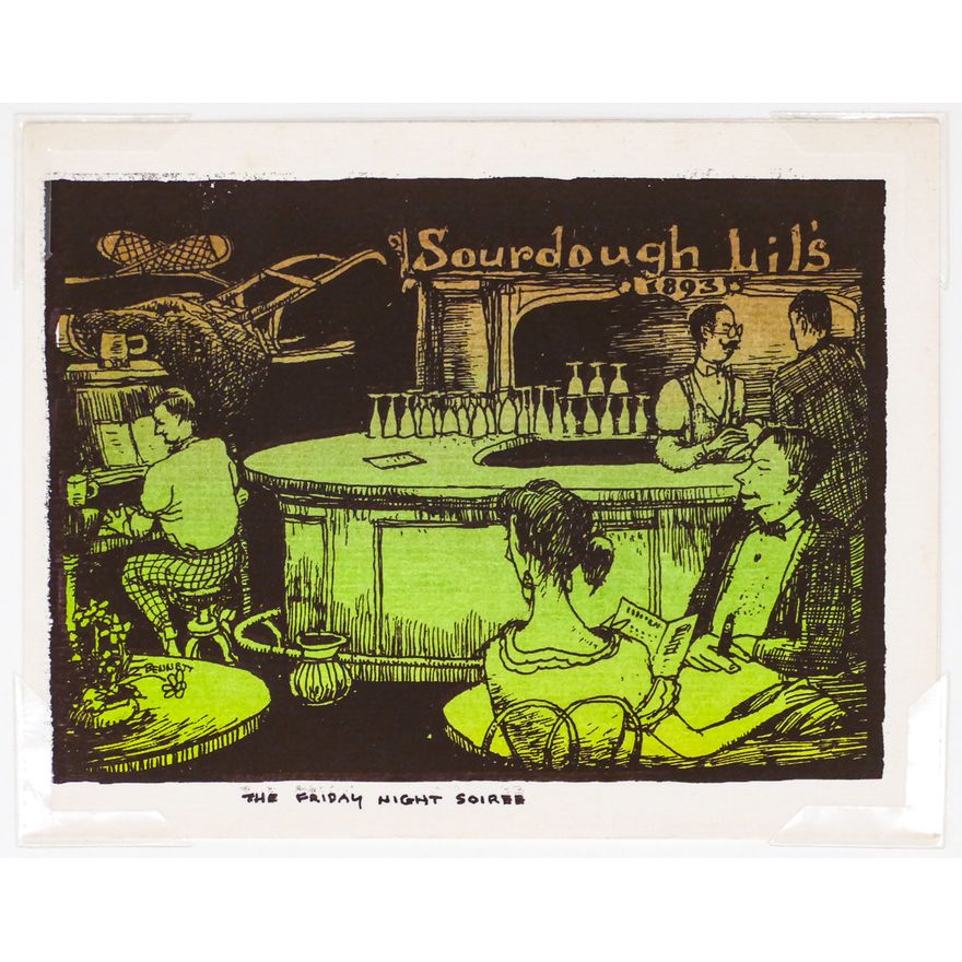 Elton Bennett ''The Friday Night Soiree'' Signed Serigraph Sheet 5''x6.25''