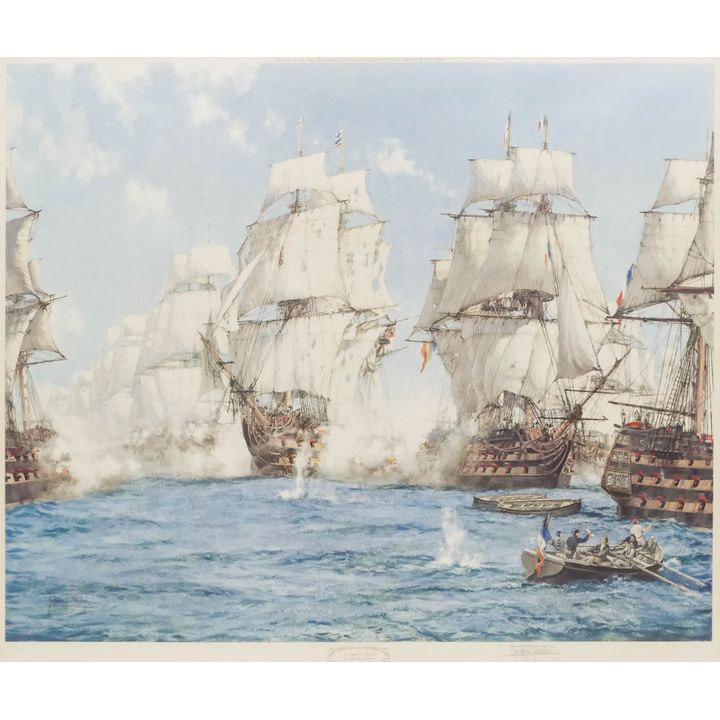Montague Dawson ''The Battle of Trafalgar'' Lithograph
