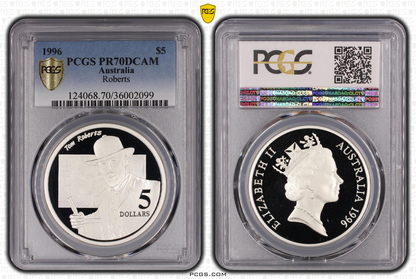 Roberts POP 8/0, Five Dollar, 1996, PCGS PR70DCAM