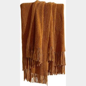 MIDO HOUSE BOHO CHENILLE KNIT THROW BLANKET FOR COUCH - 52 X 63 INCH ULTRA SOFT FLEECE LIGHTWEIGHT BED THROW COZY COMFORT BLANKET
