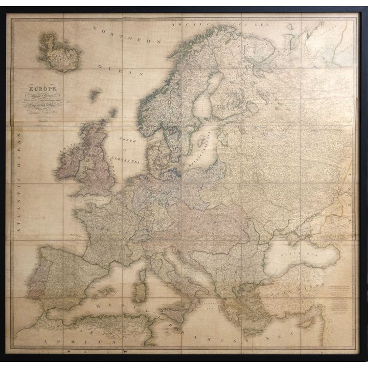 A large and very decorative Map of Europe
