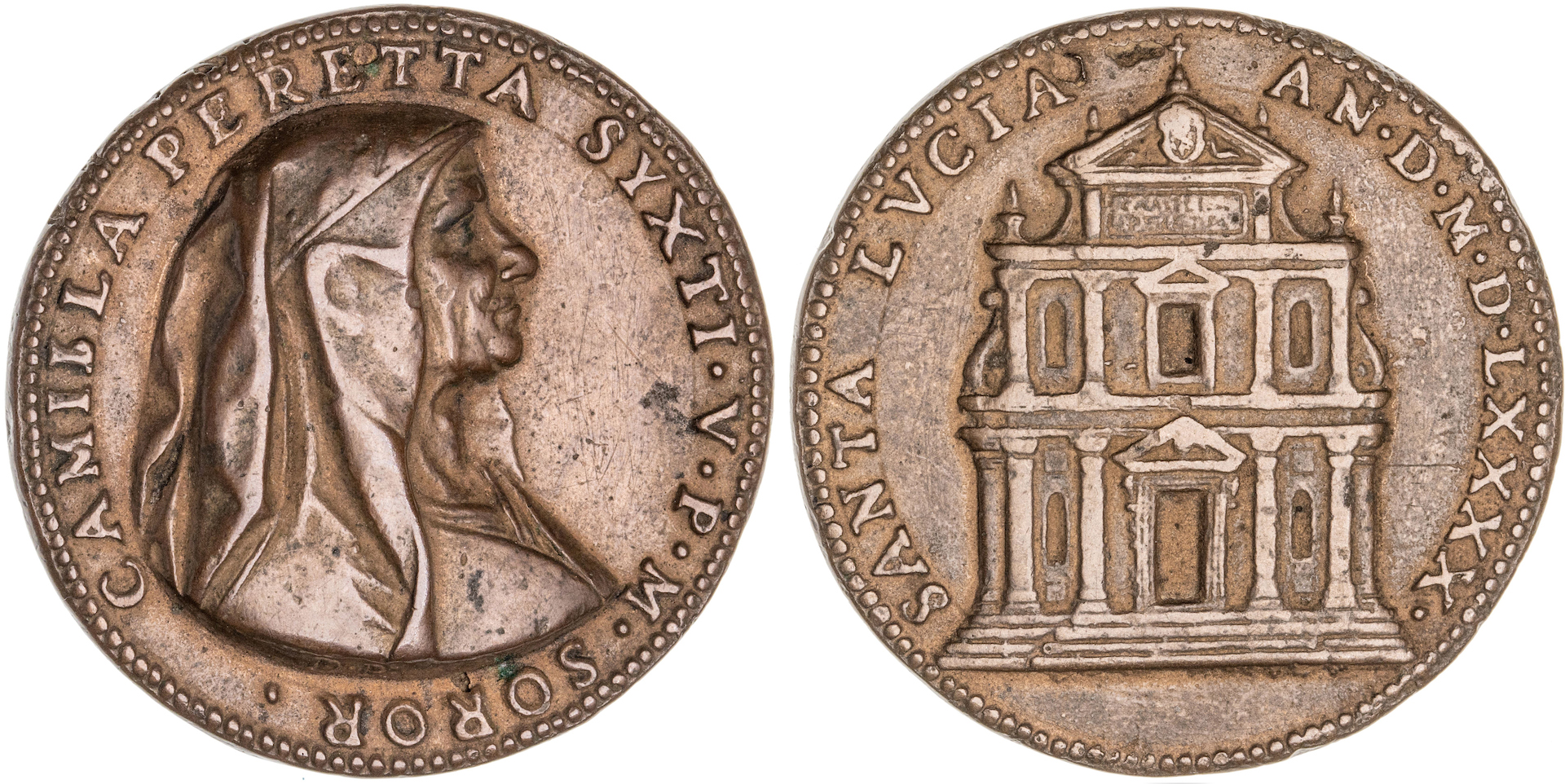 Italy, Papal States, Foundation Medal, 1590, gVF