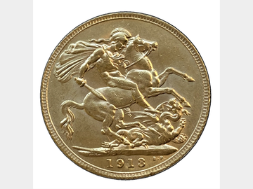 1913 GEORGE V LONDON MINT GOLD SOVEREIGN