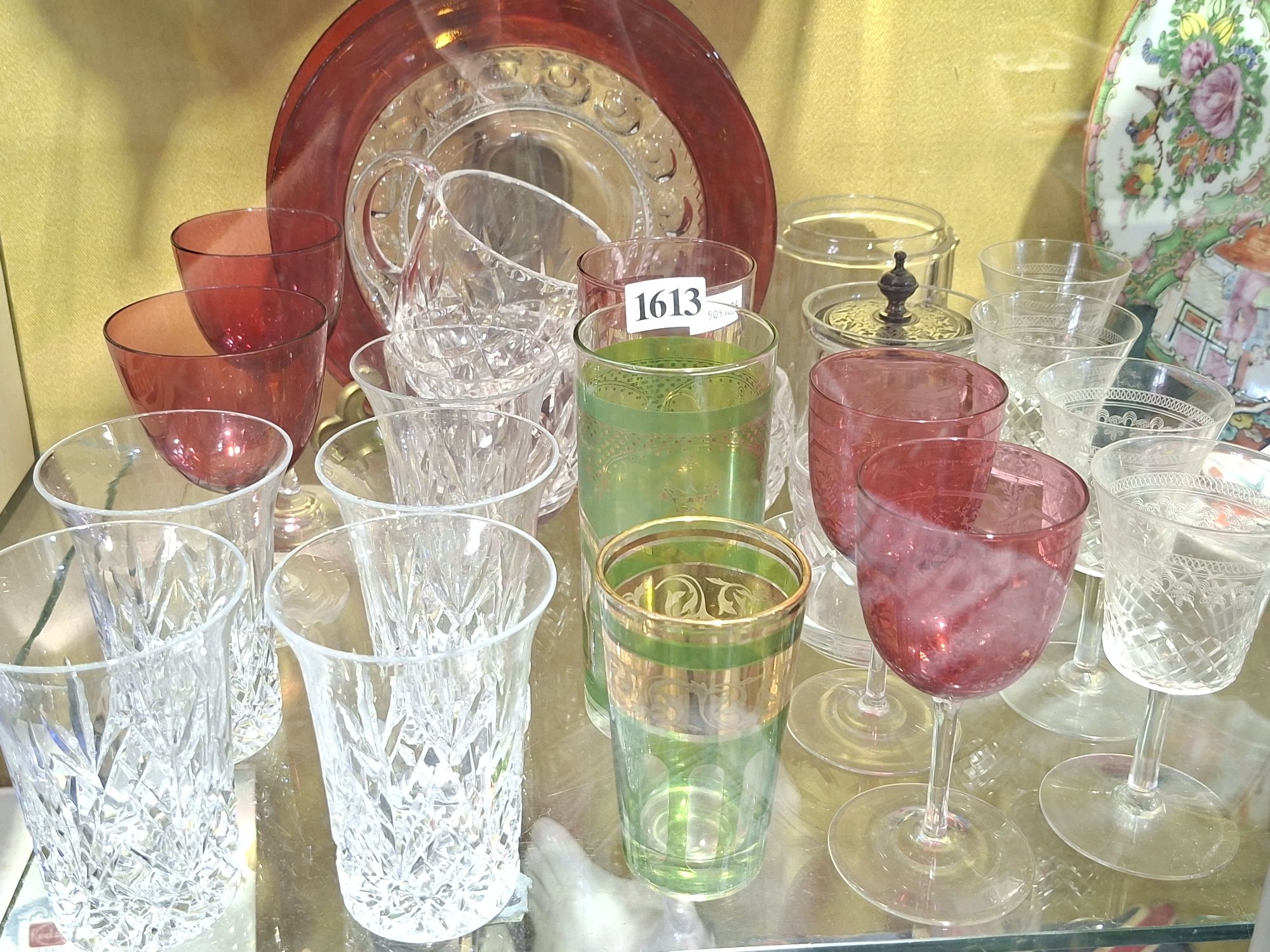 Collection Of Crystal Ruby Glassware