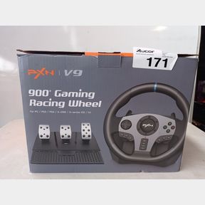 PXN V9 GAMING STEERING WHEEL 270-900 DEGREE WITH 3 PEDALS AND GEAR SHIFTER
