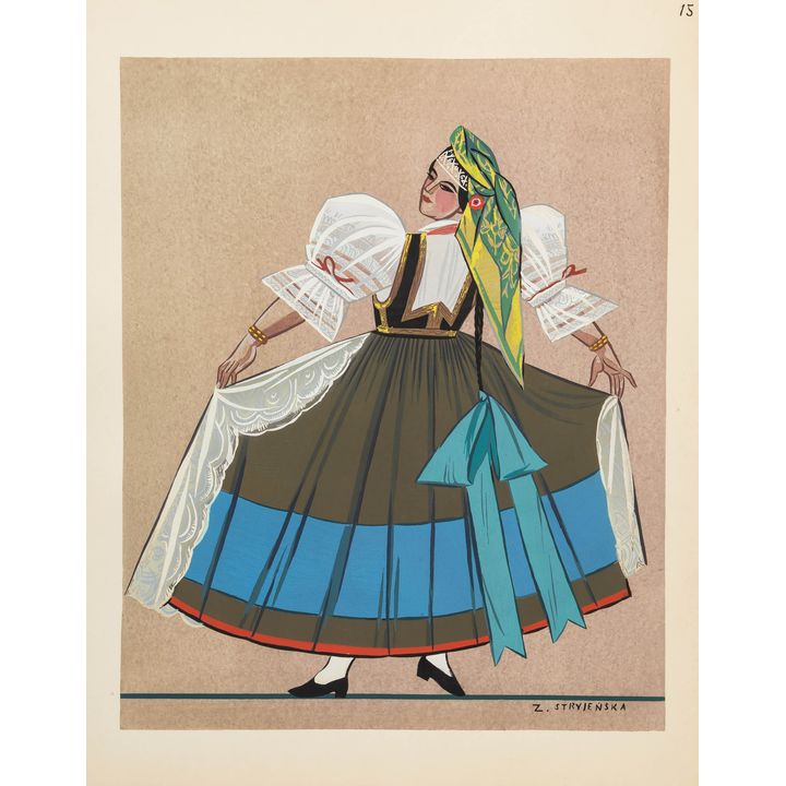 Zofia Stryjeńska | Ślubny strój śląski, 1939 r.