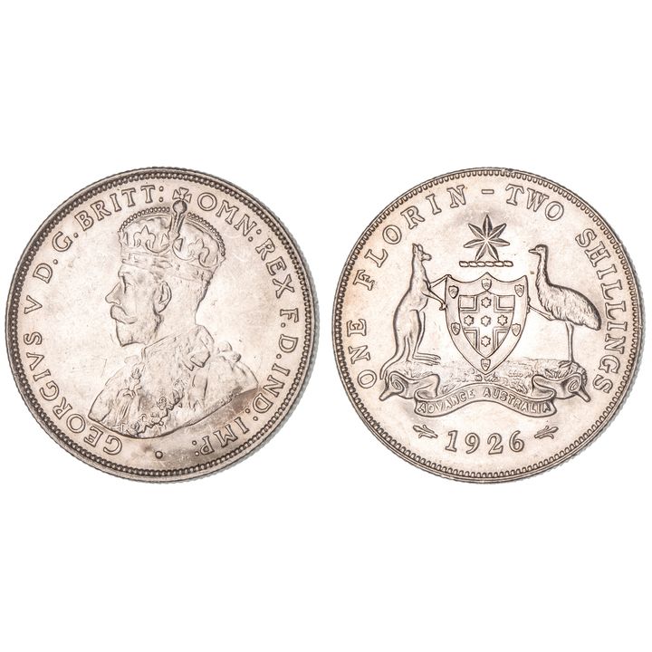 George V, Florin, 1926, UNC