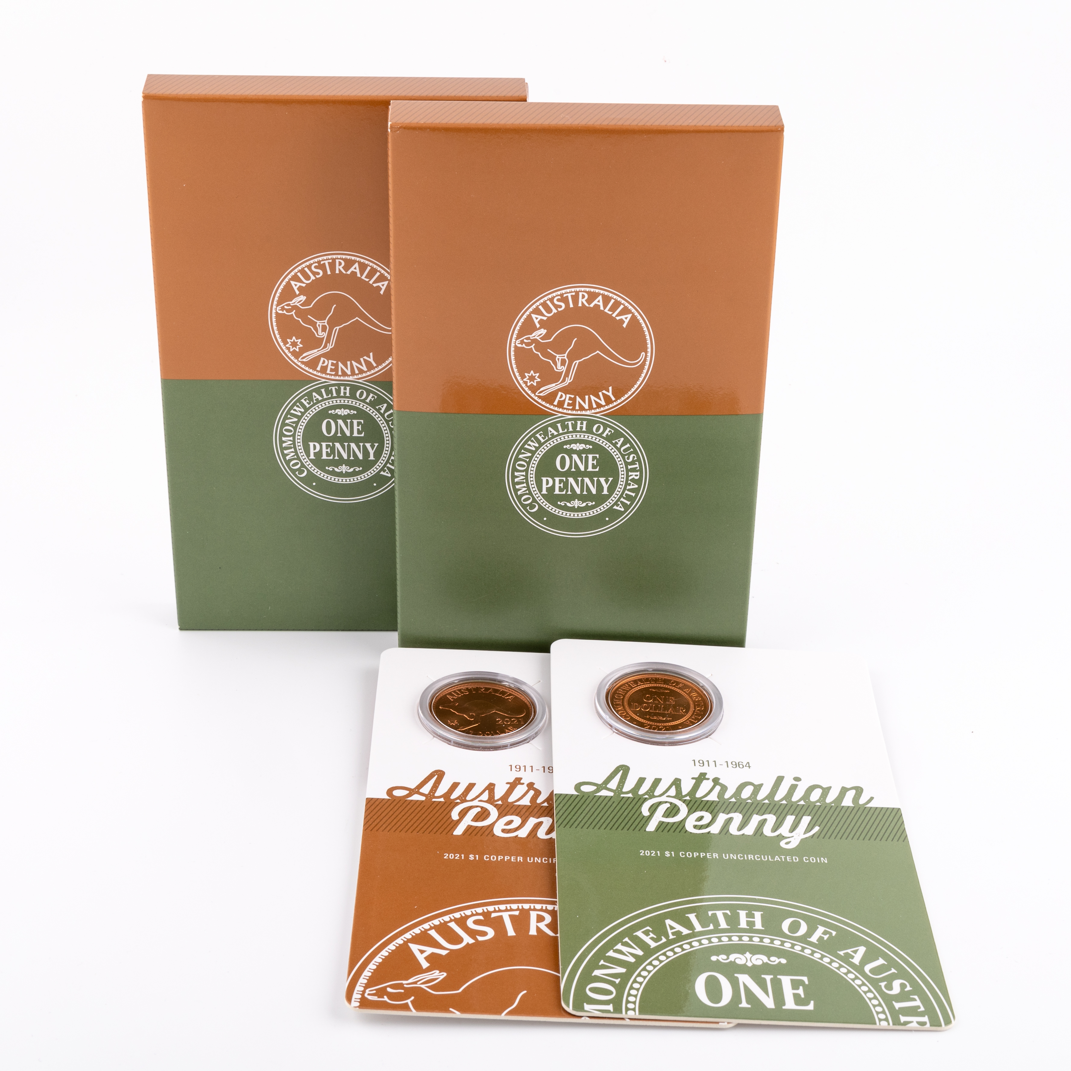 222 · Elizabeth II, 110th Anniversary Of The Penny Coin Set, One Dollar, 2021,  UNC
