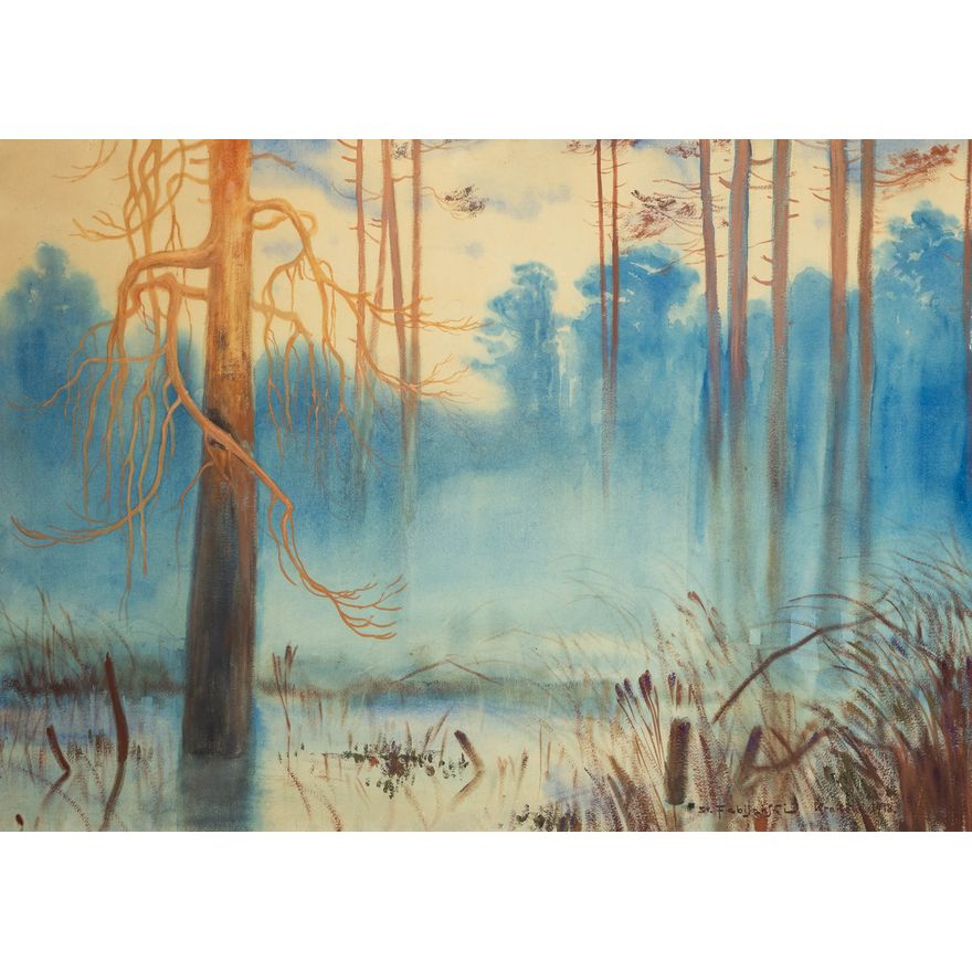 Stanisław Fabijański | Mgły leśne,  1918 r.