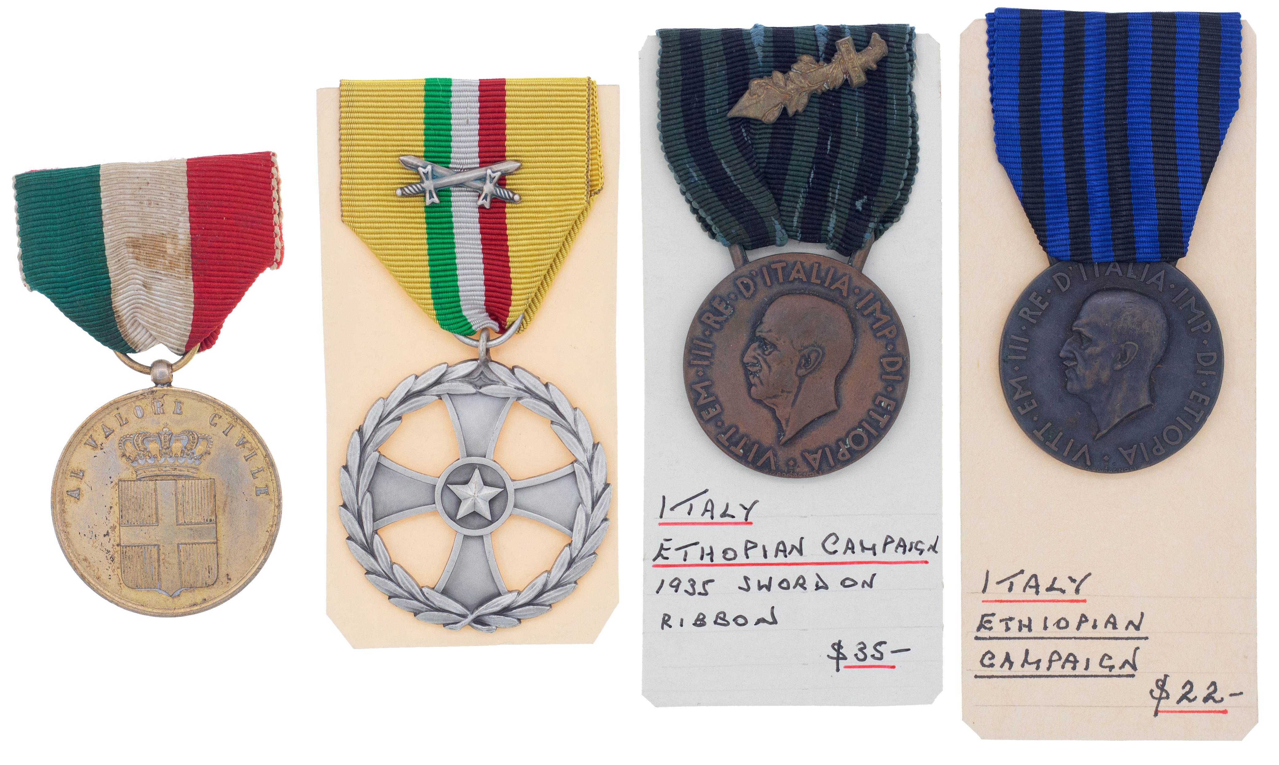 Italy, Civil Medal for Valour, 1914 - 1918, VF