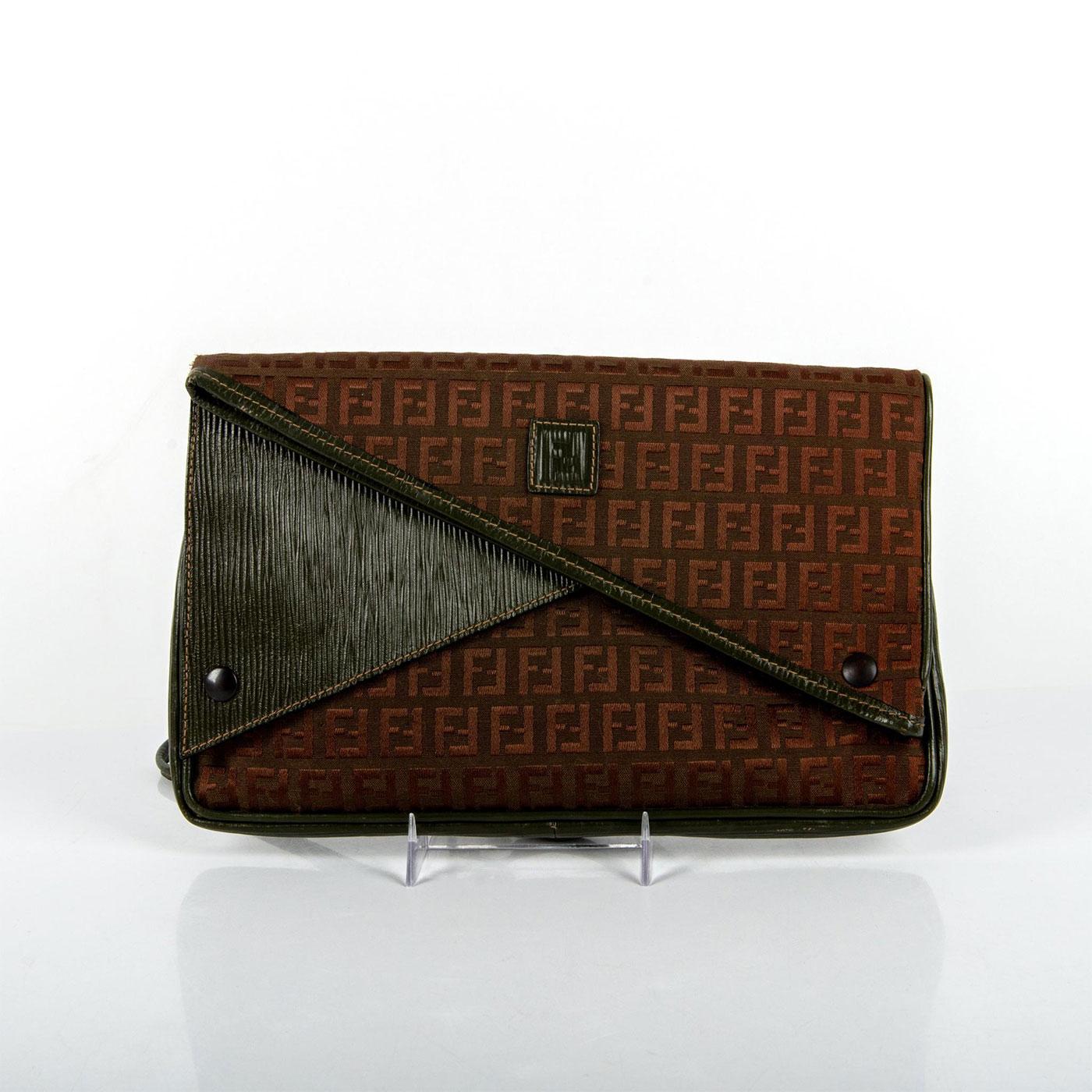 Fendi Zucca Canvas Leather Wallet