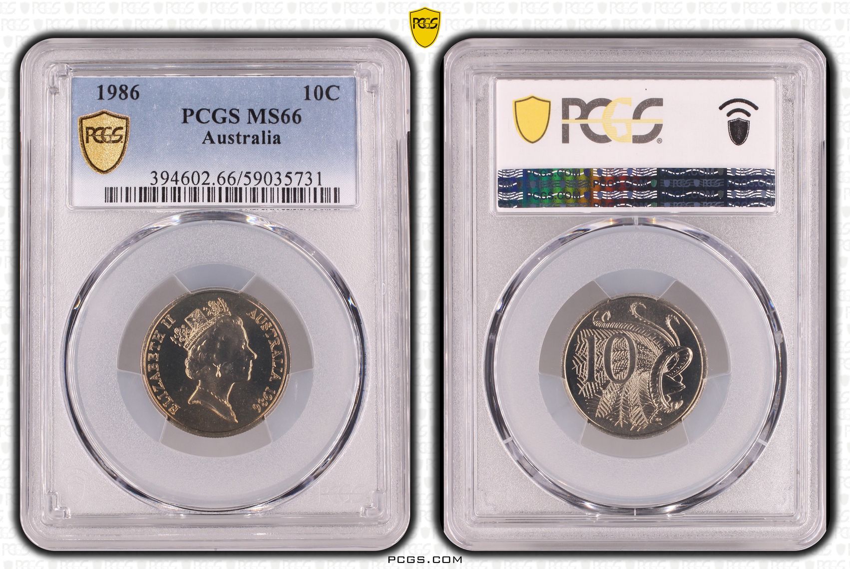 Ten Cent, 1986, PCGS MS66